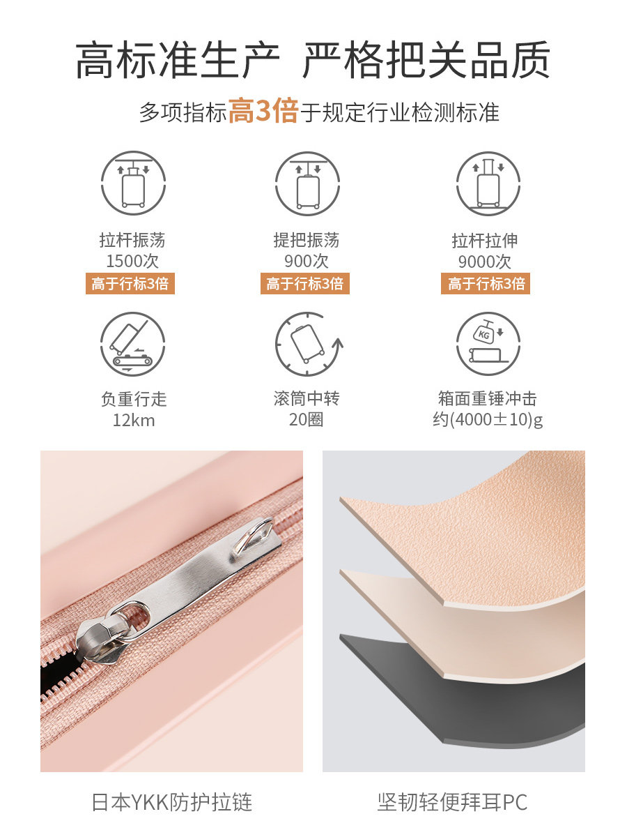 【薇娅推荐】米熙24寸拉杆20行李箱 米熙箱包旅行箱