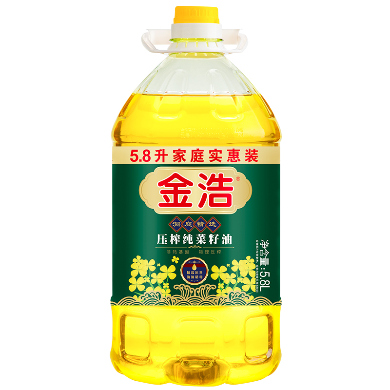 【10月生产】金浩压榨纯菜籽油非转基因一级物理压榨食用油5.8L-图1