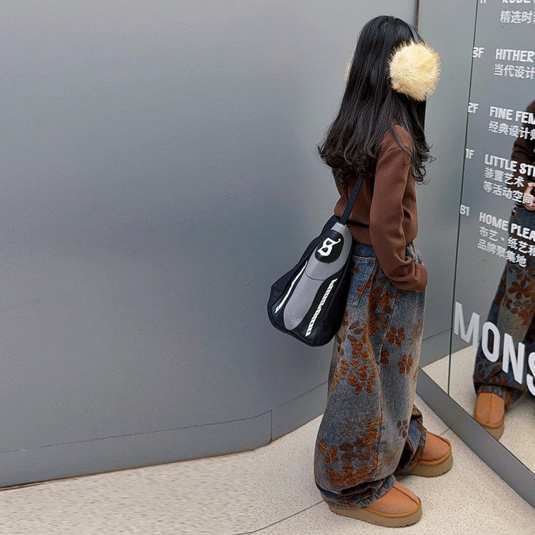 女童冬季加绒加厚牛仔裤2025新款女大童儿童冬装打底衫毛衣套装,淘宝优惠券,粉丝福利购,淘宝优惠卷