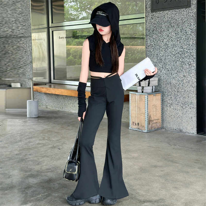 女大童童装潮酷女童废土风连帽上衣显瘦喇叭裤爵士舞演出两件套潮,淘宝优惠券,粉丝福利购,淘宝优惠卷