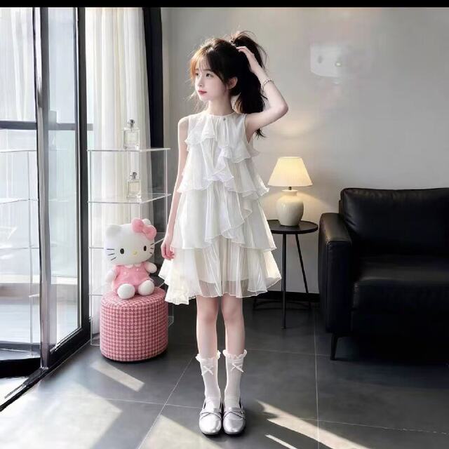 2026 Summer Girls Sleeveless Cake Dress Dress Princess