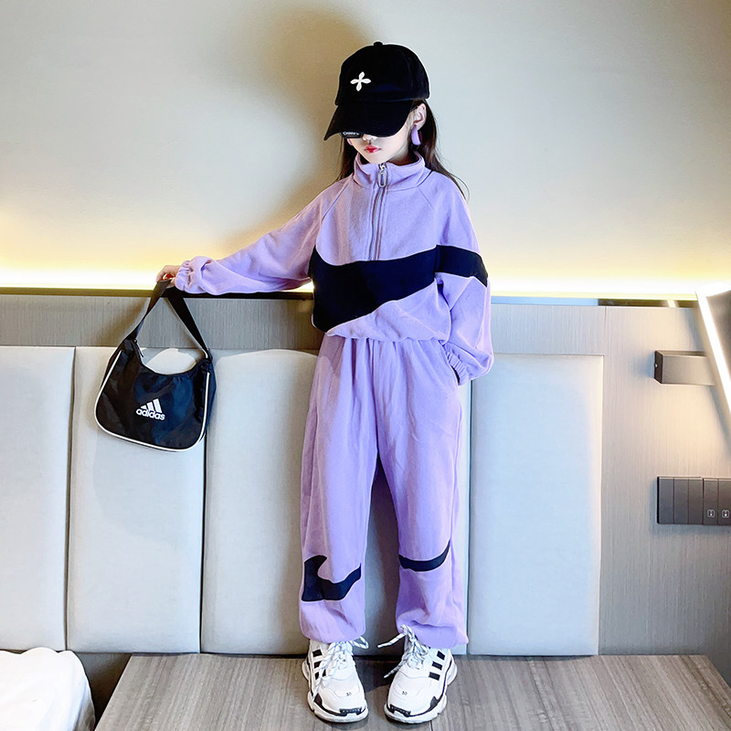 童装儿童运动套装2025秋冬季新款男童女童中大童纯棉加绒外套长裤,淘宝优惠券,粉丝福利购,淘宝优惠卷