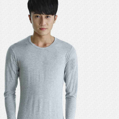 冰丝男士兰精超薄款秋衣宽松纯棉降温运动速干夏天空调上衣 - 图3