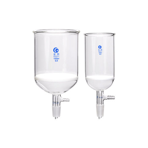 具标口砂芯抽滤漏斗G3过滤漏斗具砂板抽滤装置30/100/250/500ml - 图3