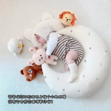 Детская хлопковая подушка для новорожденных для младенца, съёмная кроватка, с вышивкой