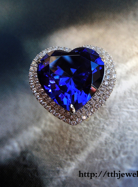 高端大气风双层戒指海洋之心同款