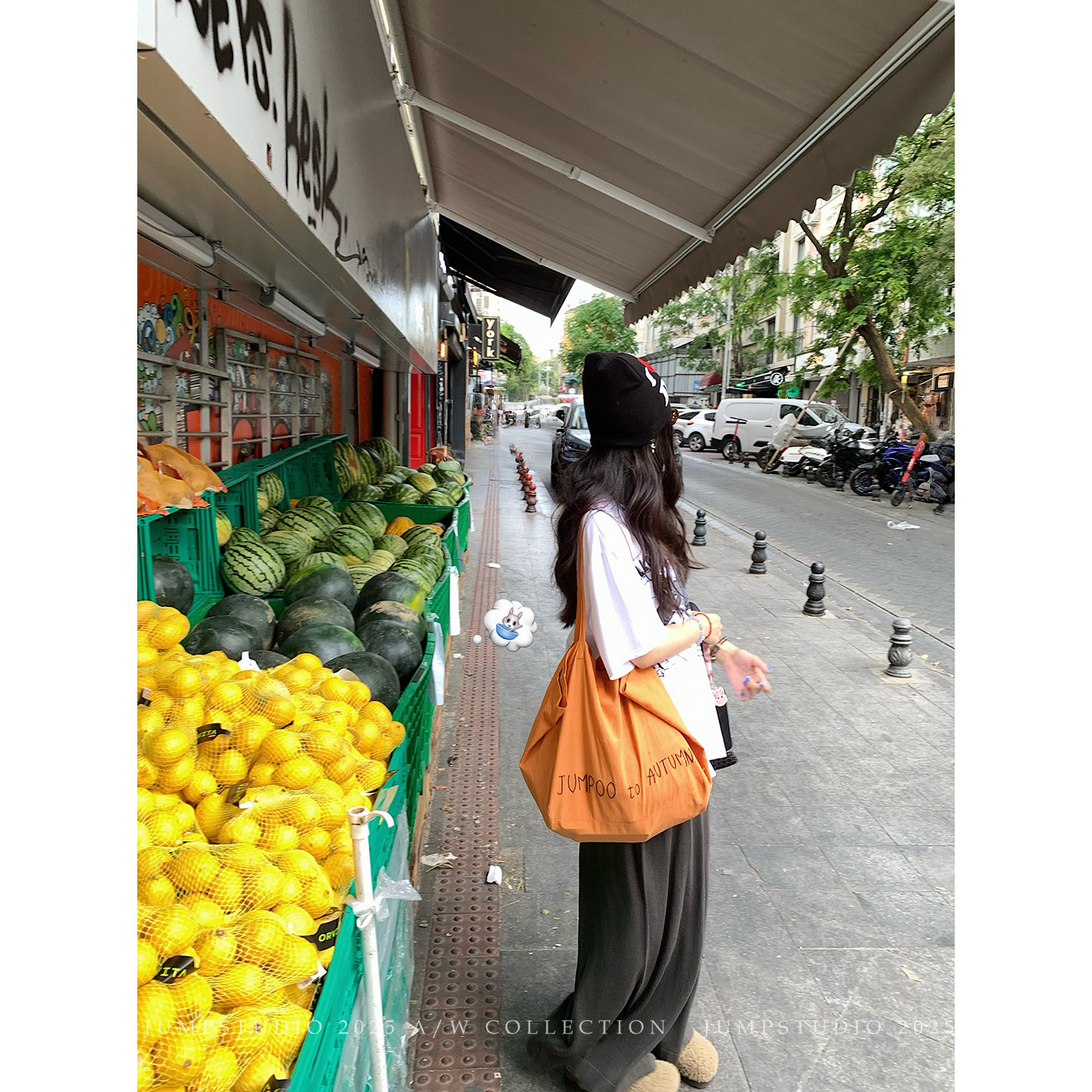 草莓跳 spring to autumu 字母刺绣单肩帆布包秋季大容量托特包,淘宝优惠券,粉丝福利购,淘宝优惠卷