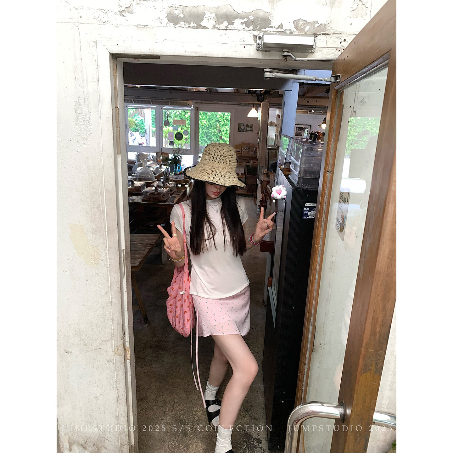 草莓跳 玫瑰印花帆布包包女夏季慵懒风通勤外出百搭大容量托特包,淘宝优惠券,粉丝福利购,淘宝优惠卷