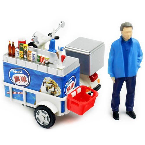 微影香港雪糕甄沾记电单车 1/35冰淇淋甜品车 香港TINY合金车车模 - 图2