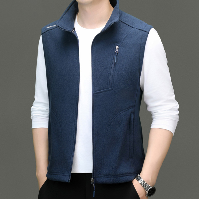 摇粒绒马甲男立领无袖抓绒衣加绒加厚秋冬坎肩背心休闲男士外套潮,淘宝优惠券,粉丝福利购,淘宝优惠卷