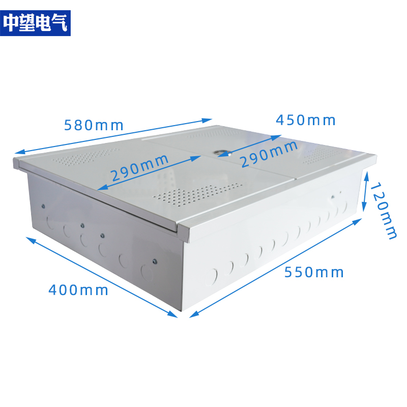 弱电箱家用交换机光纤网络箱多媒体集线箱暗装大号信息箱550x400 - 图0