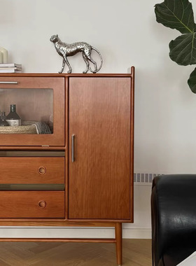 中古风银色猎豹摆件客厅装饰