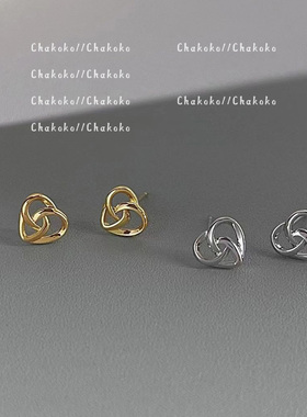 Chakoko精致百搭通勤心形耳钉