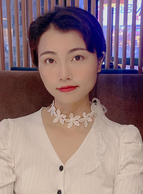 白色项链女锁骨花朵蕾丝脖子毛衣