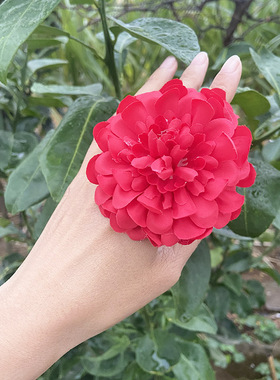 开口可调节布艺波西米亚花朵戒指