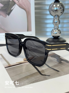 「安可七」JAY杰伦同款大框墨镜黑框板材太阳眼镜素颜遮脸神器