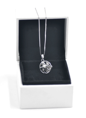 纯银可转动风车森系送女友吊坠