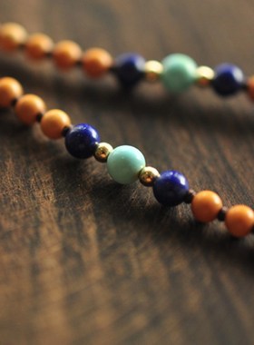 原创DIY女款3.5mm超小橄榄核绿松石 翡翠玉器项链挂绳清新毛衣链