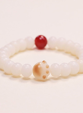 天然炭烧猫爪菩提根手链女小众白菩提根碳烧猫爪佛珠手捻手串