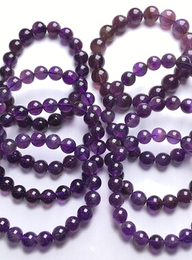 水晶未镶嵌自然天紫手链乌拉