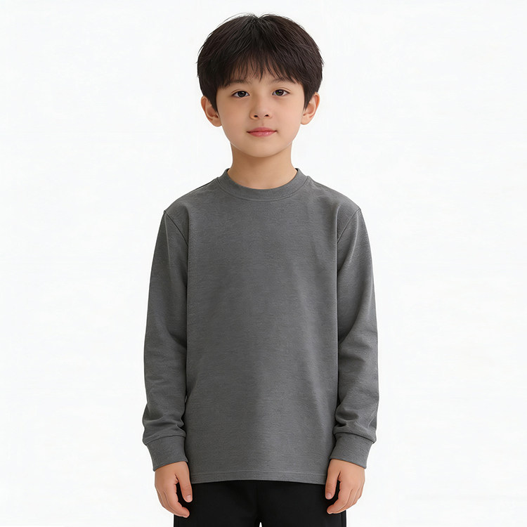 男女童加厚长袖春秋冬T恤简约风圆领男童舒适柔软基础大童打底衫,淘宝优惠券,粉丝福利购,淘宝优惠卷