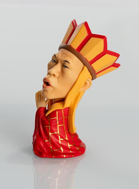 潮玩周星驰电影大话西游罗家英话痨唐僧恶搞趣味动漫车载机箱摆件