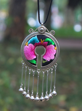 云南民族风复古做旧吊坠项链