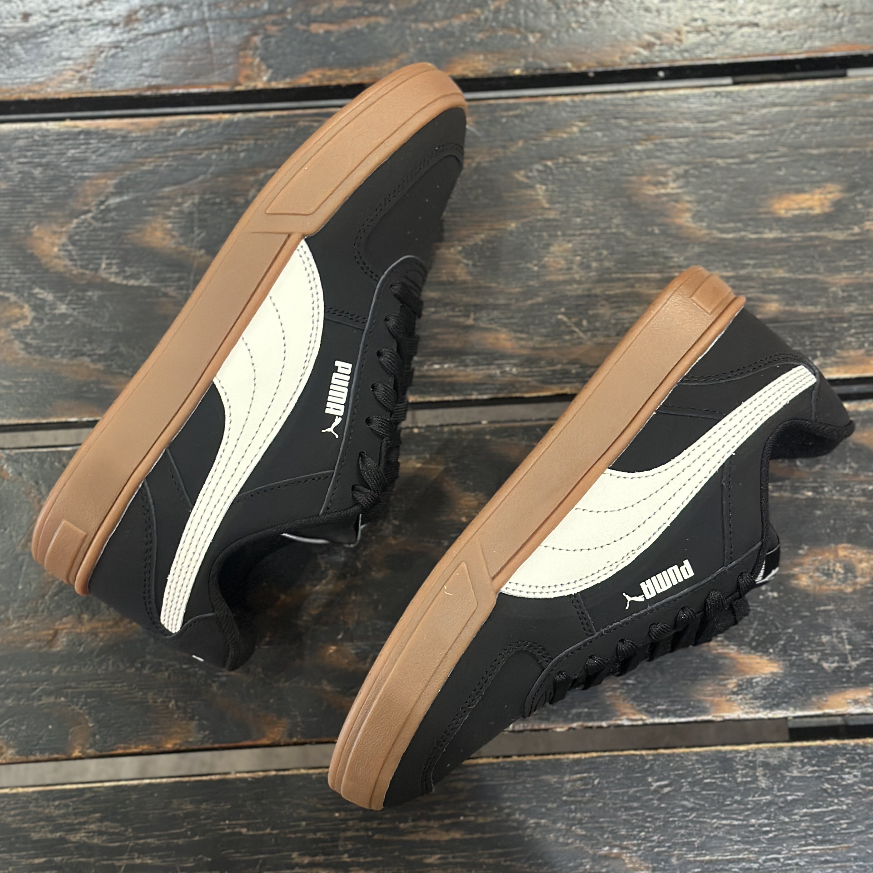 PUMA彪马 CAVEN NUBUCK男女款复古黑棕磨砂皮运动休闲板鞋406753,淘宝优惠券,粉丝福利购,淘宝优惠卷