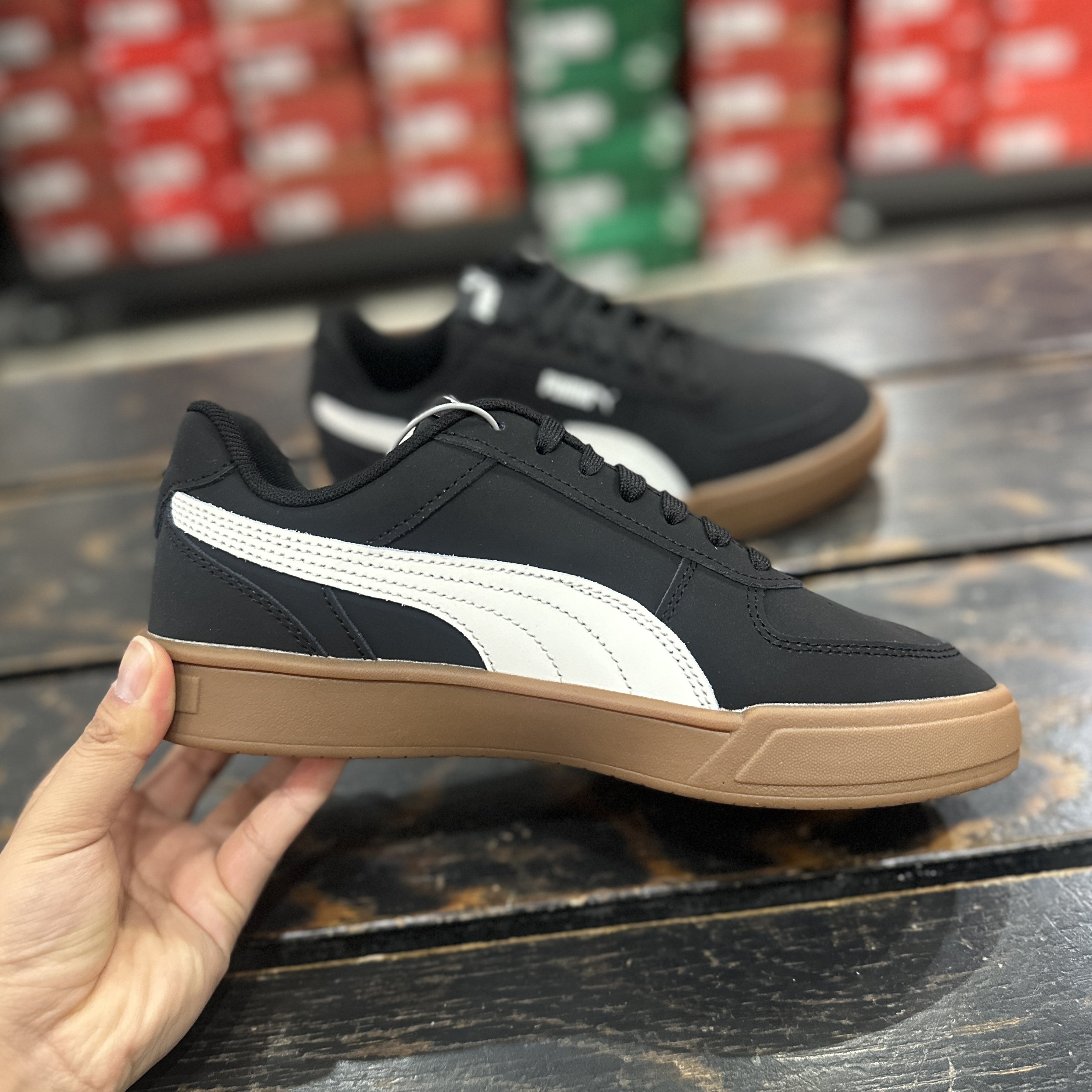 PUMA彪马 CAVEN NUBUCK男女款复古黑棕磨砂皮运动休闲板鞋406753,淘宝优惠券,粉丝福利购,淘宝优惠卷