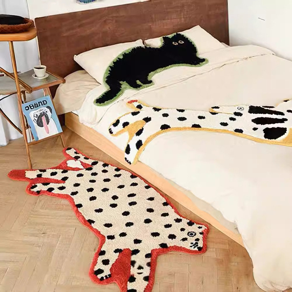 小狗房间仿羊绒地毯长条儿童房地垫毛绒秋冬卡通圆点卧室床边毯,淘宝优惠券,粉丝福利购,淘宝优惠卷