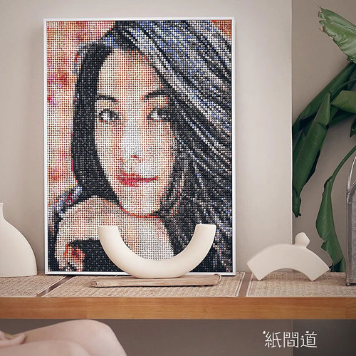 520情人节礼物玫瑰钉子画图钉画diy手工制作照片拼图生日送女朋友