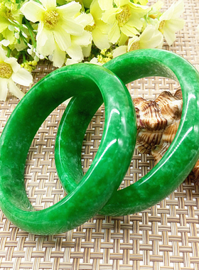 干青铁龙生祖母绿附证书翡翠手镯