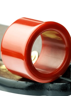 天然红玛瑙扳指男款扳戒红色指环火焰纹本命年手饰生日礼物