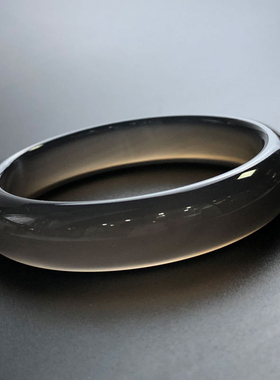 冰种灰玉髓手镯天然女玉镯子时尚