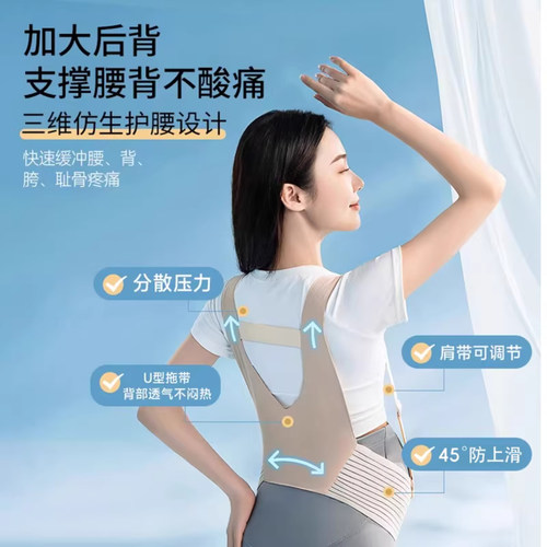 托腹带孕妇专用孕中期晚期护腰腰托隐形孕妇肚子拖收腹带背带夏季 - 图2