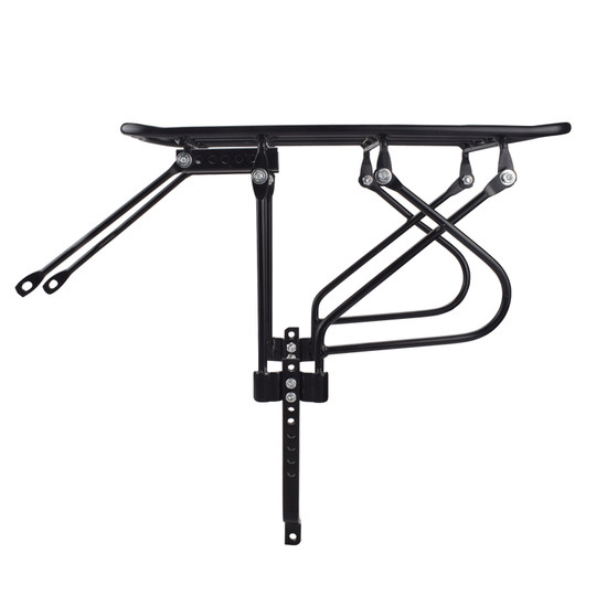 El marco del asiento trasero de bicicleta de montaña puede llevar un taburete para adultos