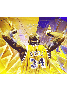 奥尼尔海报NBA篮球明星科比湖人超大卧室墙贴宿舍装饰壁纸画定制
