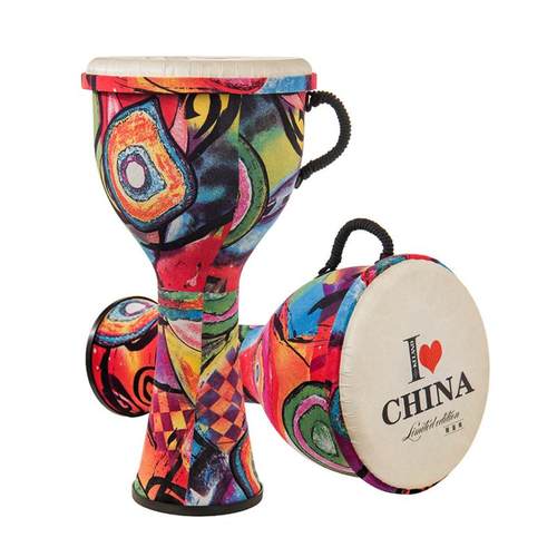 KELAND I LOVE CHINA ABS专业非洲手鼓 10寸中国风 绑绳/提手 - 图3