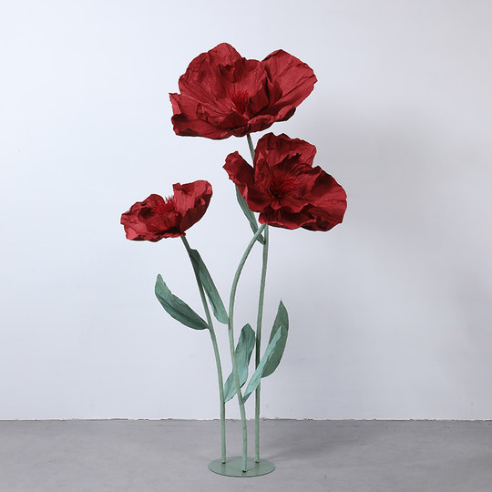 New wedding props road-drawing pleated paper flowers wedding layout decorative floral window display paper flower ornaments