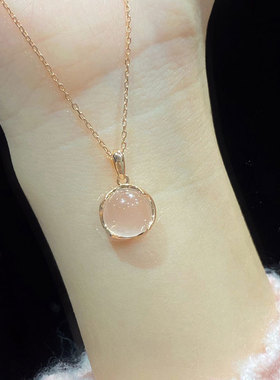 樱花粉水晶项链女2026新爆款轻奢小众ins简约百搭温柔气质锁骨链