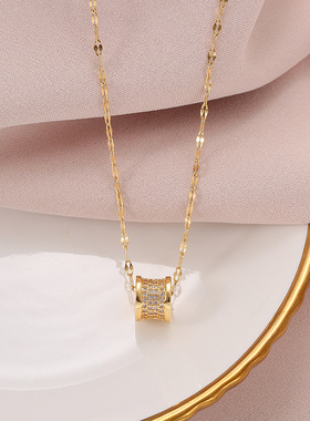 【不掉色】18K金色小蛮腰项链女