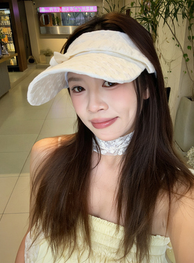 韩版ins空顶帽子女春款装饰户外遮阳防晒帽休闲百搭鸭舌帽太阳帽