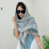 Women's high-end linen scarf summer