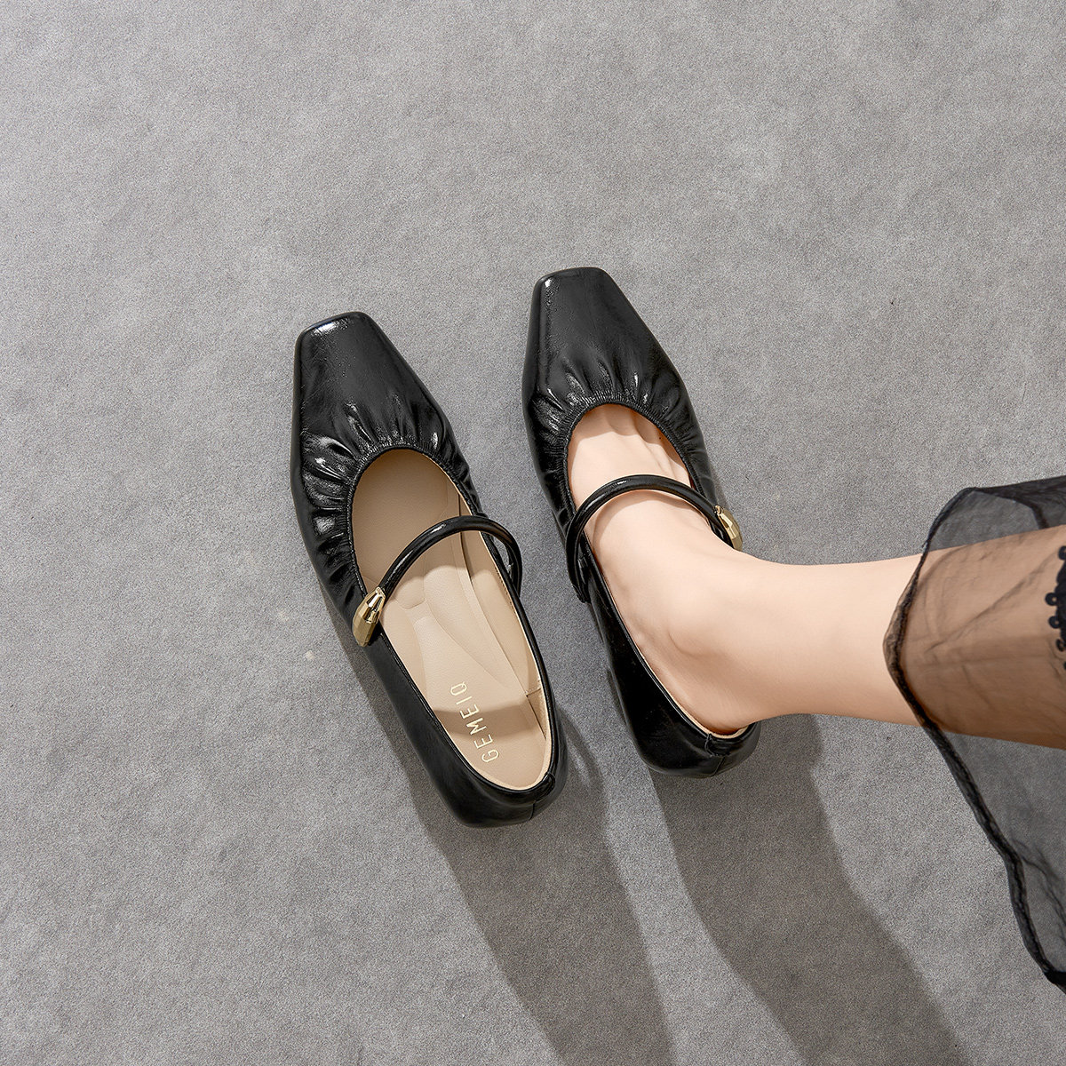 戈美其商场同款法式玛丽珍鞋女2026年春季新款厚底增高粗跟小皮鞋,淘宝优惠券,粉丝福利购,淘宝优惠卷