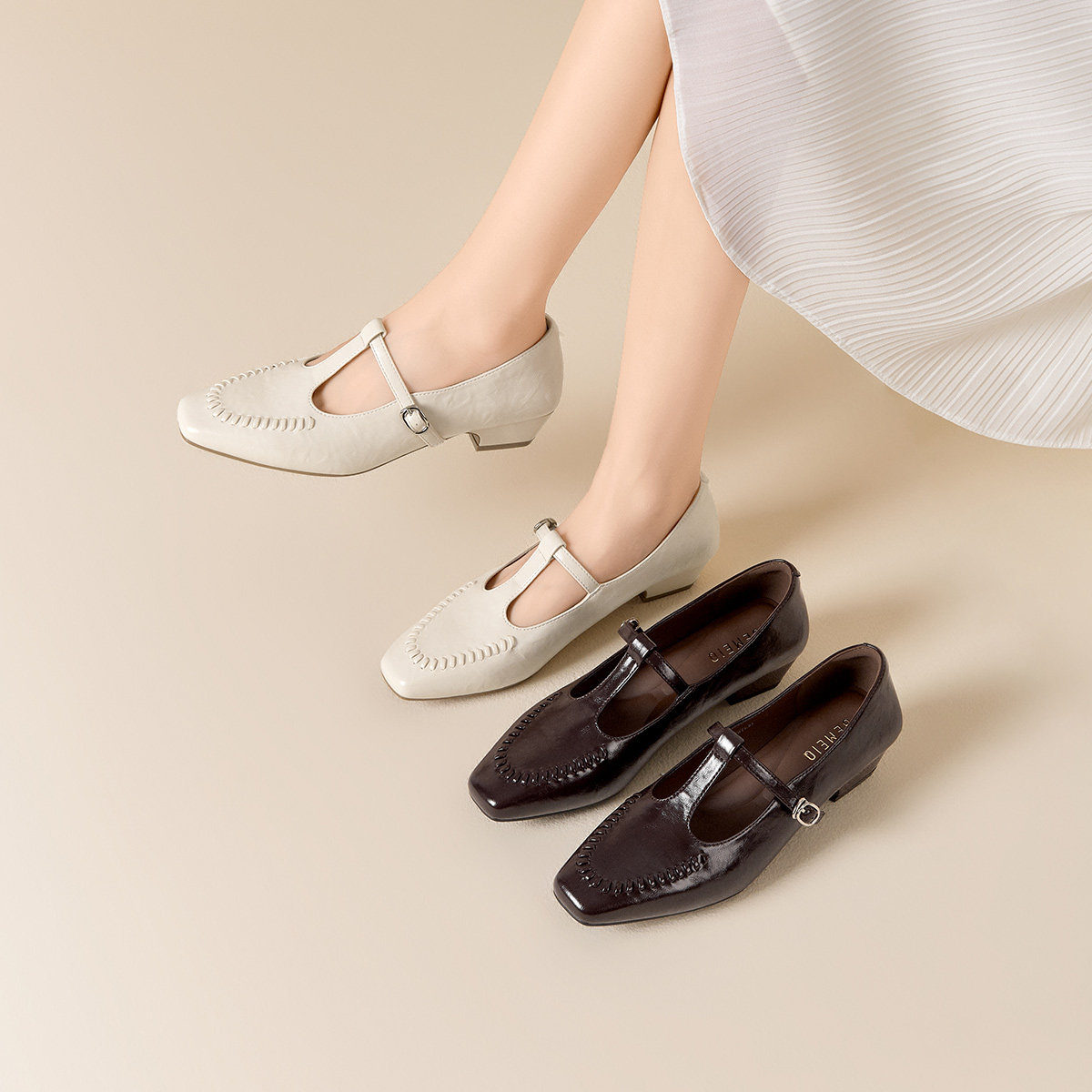 戈美其商场同款玛丽珍鞋女款2026年春季新款复古方头中式粗跟单鞋,淘宝优惠券,粉丝福利购,淘宝优惠卷