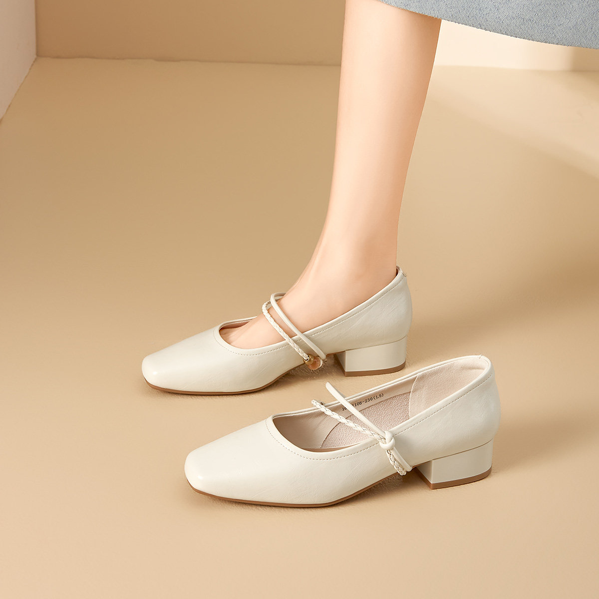 戈美其商场同款软底玛丽珍女鞋配裙子2026年春新款一字带浅口单鞋,淘宝优惠券,粉丝福利购,淘宝优惠卷