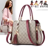 Вместительная и большая универсальная портативная сумка через плечо для матери, из натуральной кожи, коллекция 2023