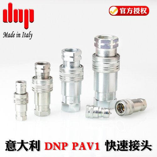 原装正品意大利DNP PAV1液压油压高压双自封快速快换快插快装接头 - 图0