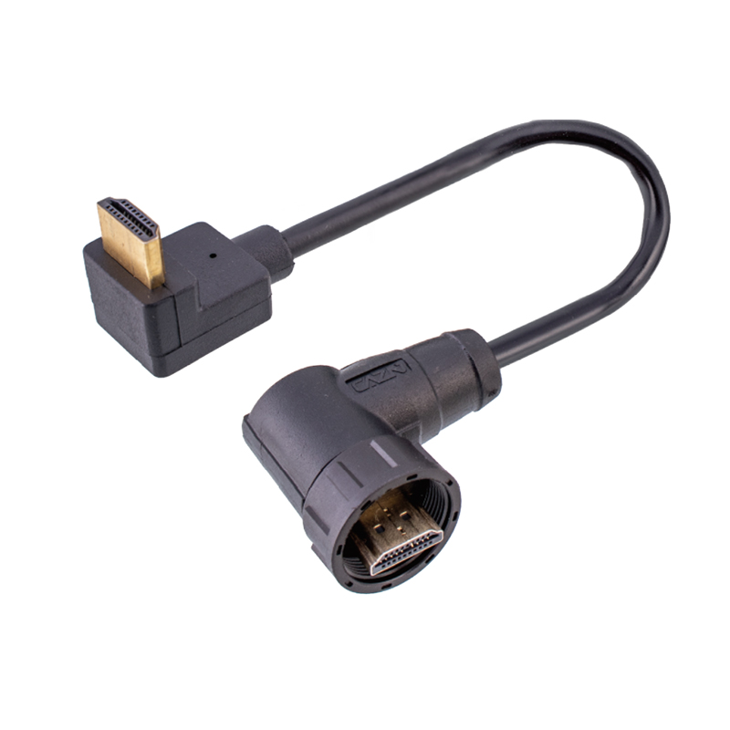 HDMI防水连接器直通双头PCB板插座母转公IP67航空插头4K高清显示 - 图3