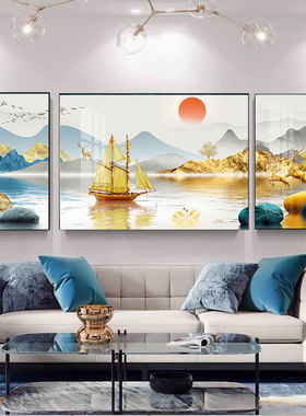 客厅装饰画简约背景墙沙发
